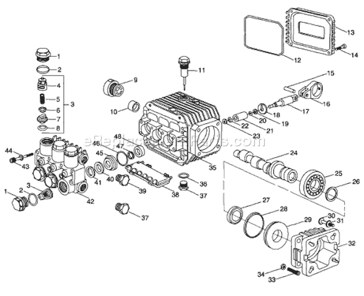 Page H Diagram and Parts List for A2701  Briggs and Stratton Pressure Washer